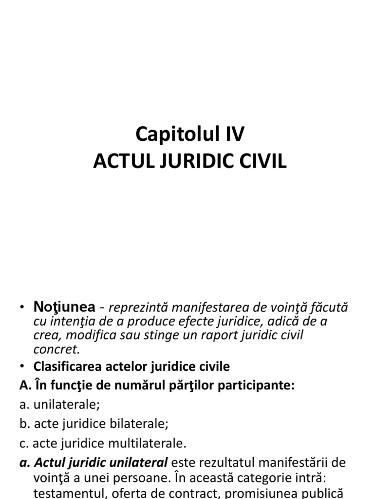 Топик: Noţiunea şi clasificarea actelor juridice civile \латынь\